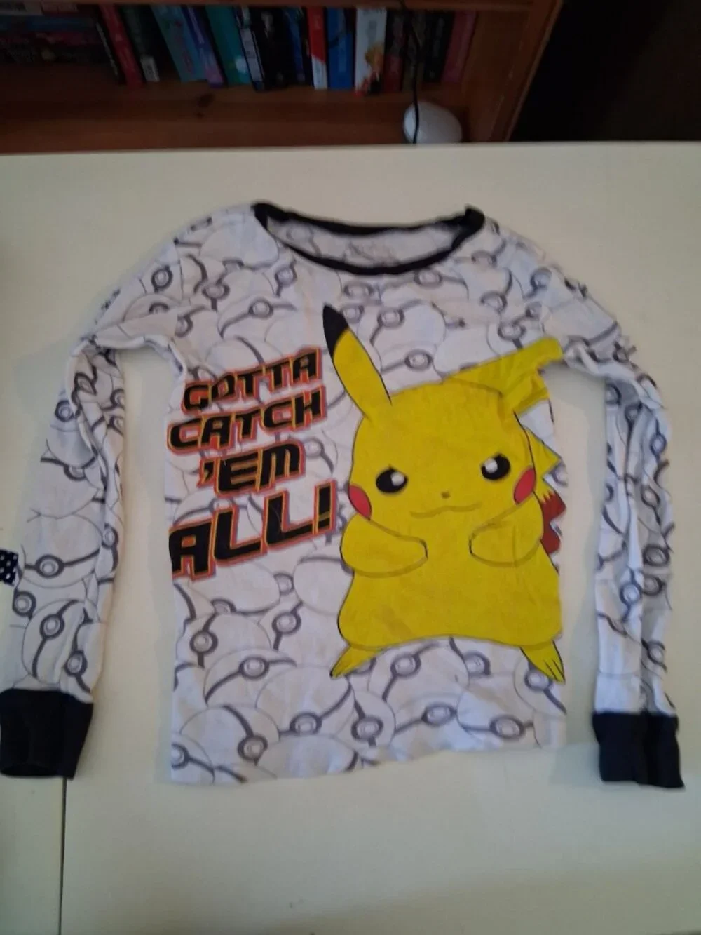 Pokémon Pikachu Long Sleeve Pajama Top Size Small